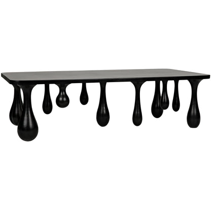 Drop Coffee Table by Noir in hand rubbed black. Made from mahogany in a modern style.