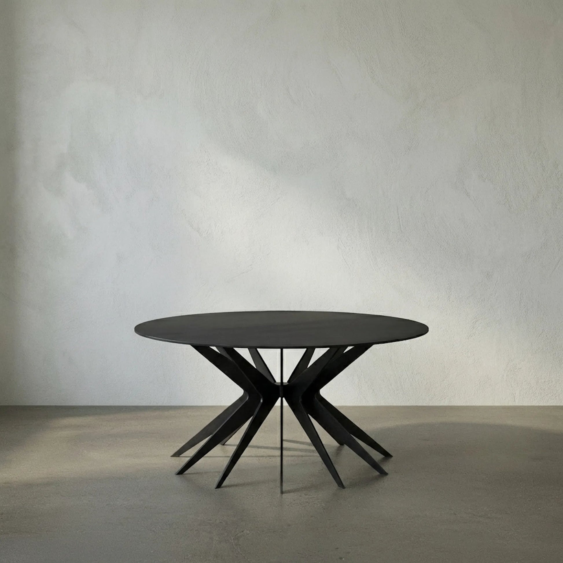 Spider Coffee Table by Noir in matte black. Made from industrial steel in a modern style.