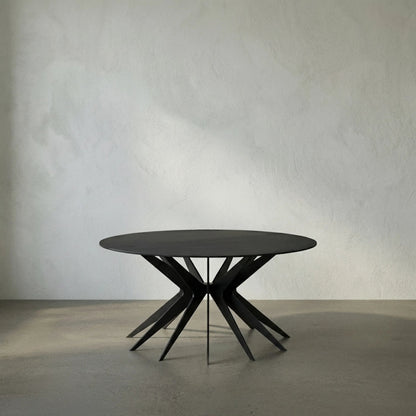 Spider Coffee Table by Noir in matte black. Made from industrial steel in a modern style.