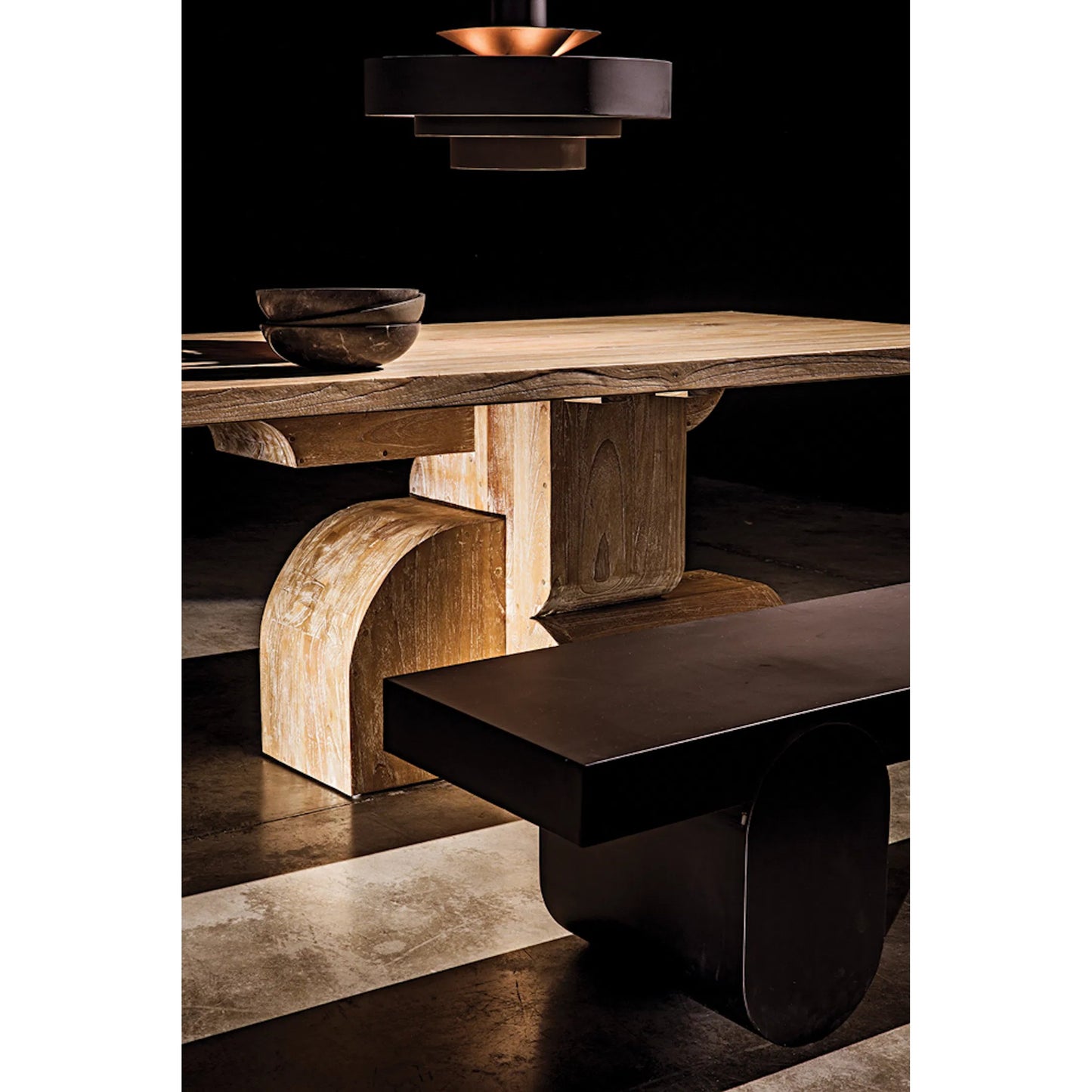 011 SI-1956875 | Lifestyle | Evora Coffee Table by Noir in matte black. Made from industrial steel in a modern style.