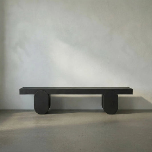 Evora Coffee Table by Noir in matte black. Made from industrial steel in a modern style.