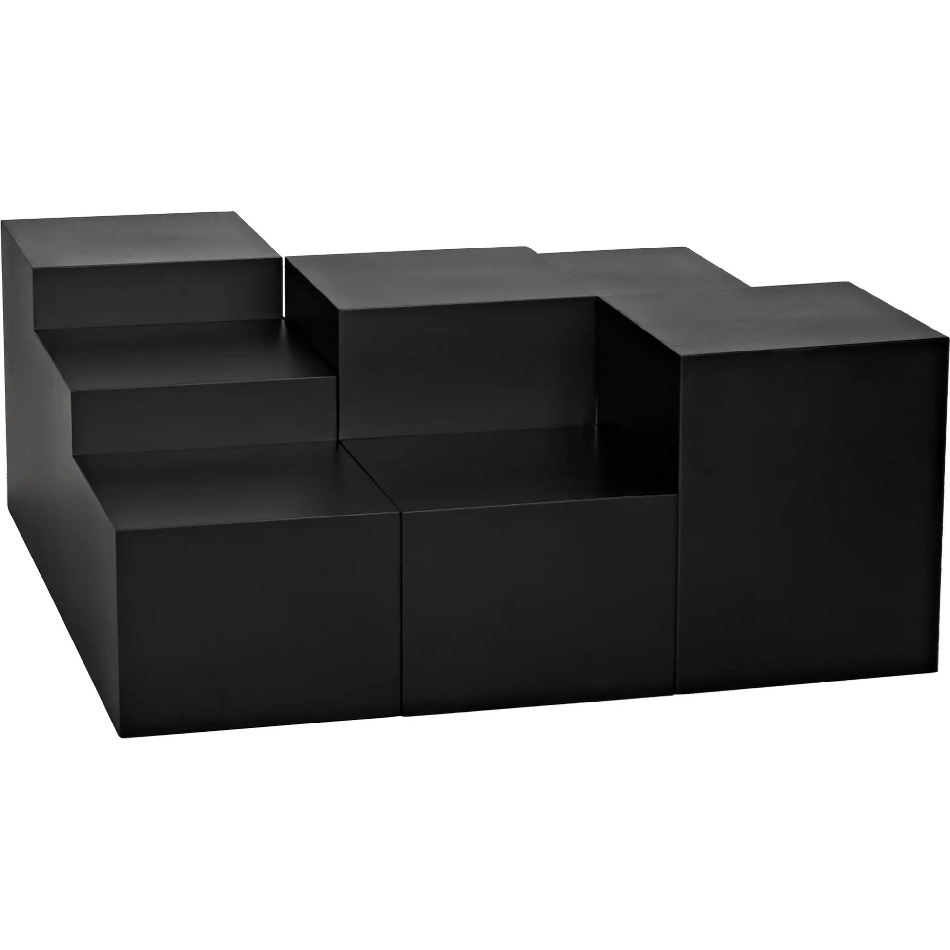 Stein Coffee Table by Noir in matte black. Made from industrial steel in a modern style.