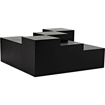Stein Coffee Table by Noir in matte black. Made from industrial steel in a modern style.