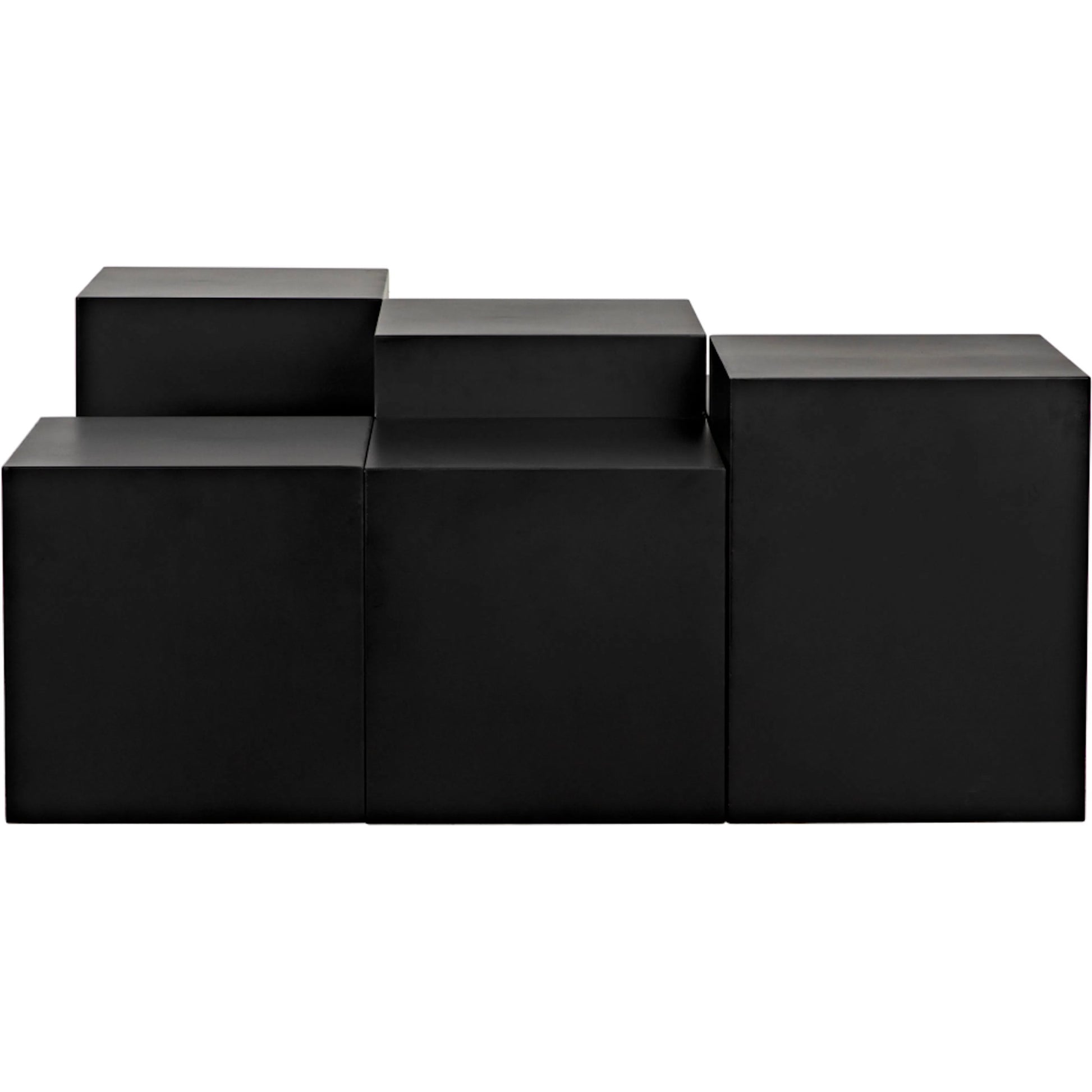 Stein Coffee Table by Noir in matte black. Made from industrial steel in a modern style.