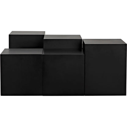 Stein Coffee Table by Noir in matte black. Made from industrial steel in a modern style.