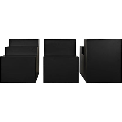 Stein Coffee Table by Noir in matte black. Made from industrial steel in a modern style.