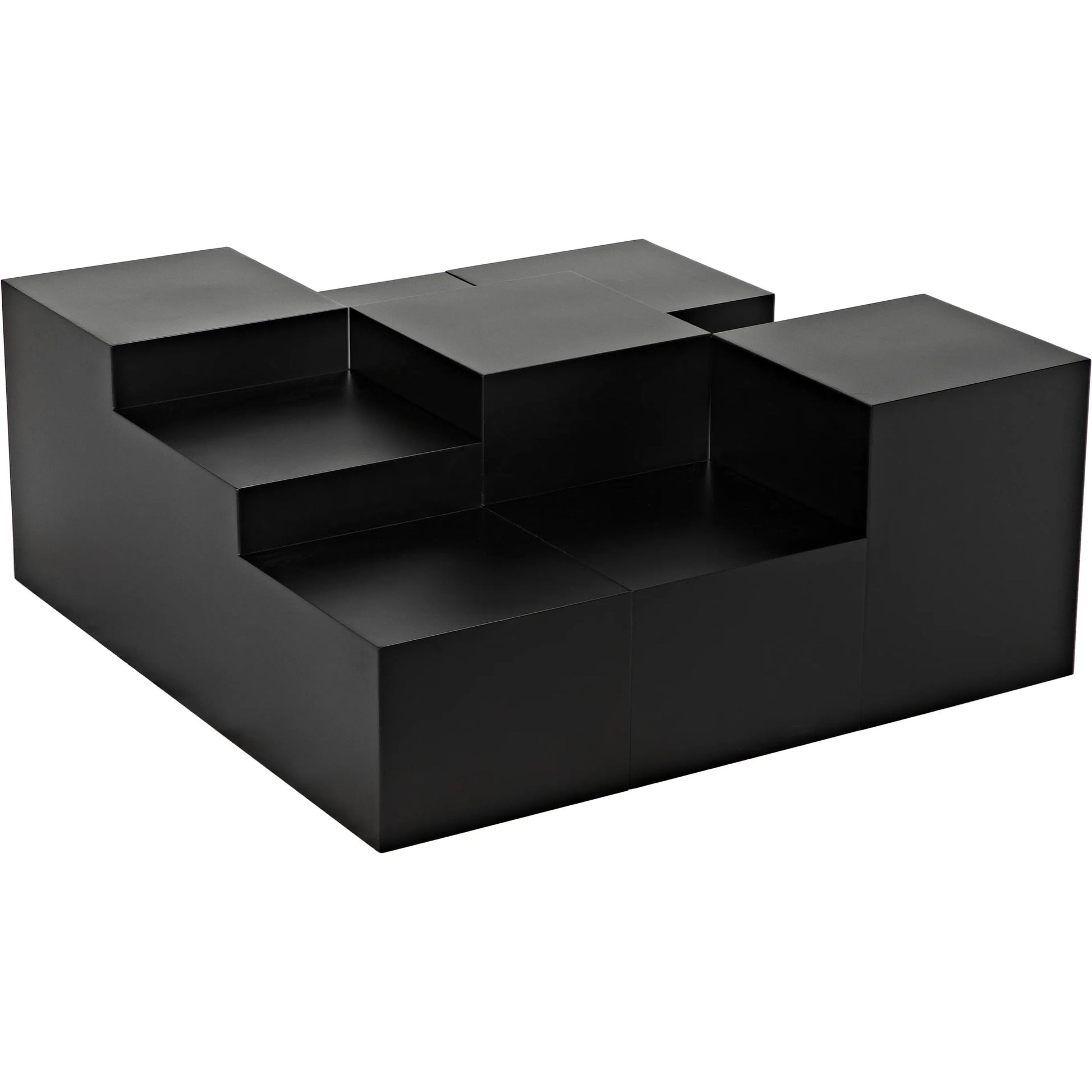 Stein Coffee Table by Noir in matte black. Made from industrial steel in a modern style.