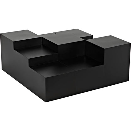 Stein Coffee Table by Noir in matte black. Made from industrial steel in a modern style.
