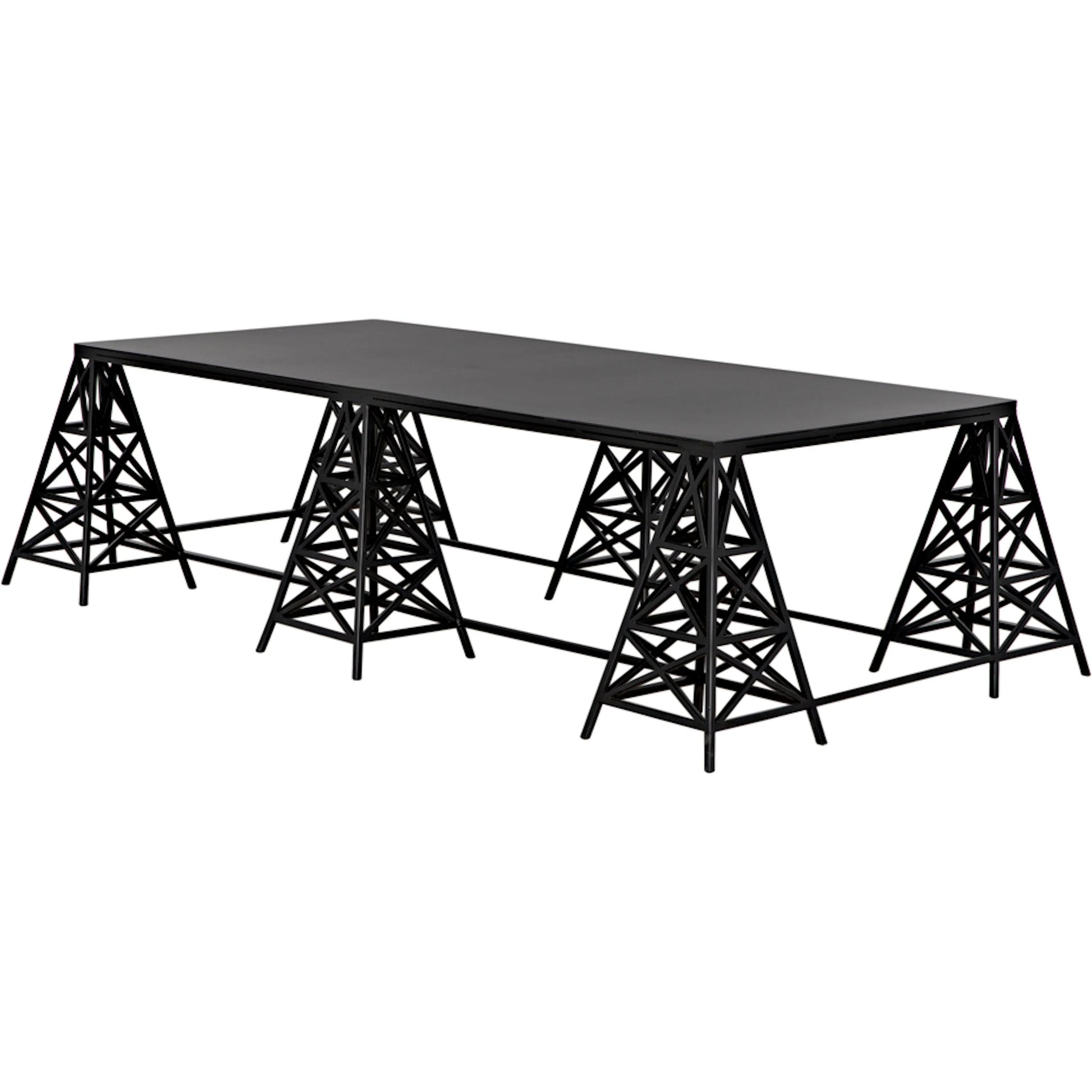 Brixton Coffee Table by Noir in matte black. Made from industrial steel in a modern style.