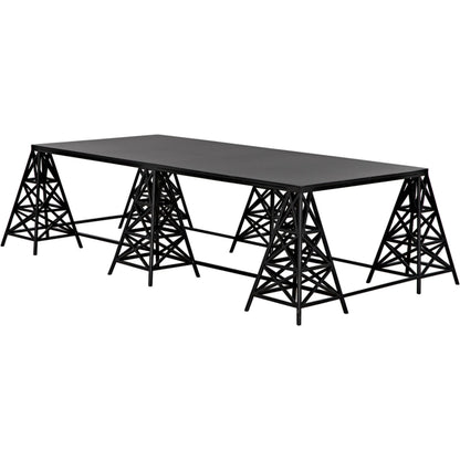 Brixton Coffee Table by Noir in matte black. Made from industrial steel in a modern style.