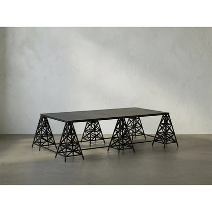 Brixton Coffee Table by Noir in matte black. Made from industrial steel in a modern style.