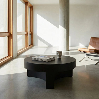 Steward Coffee Table C by Noir in matte black. Made from industrial steel in a modern style.