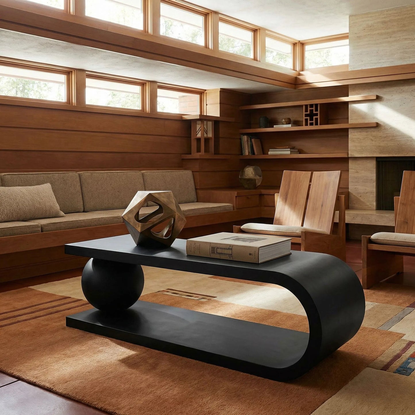 012 SI-1975451 | Lifestyle | Estelle Coffee Table by Noir in matte black. Made from industrial steel in a modern style.