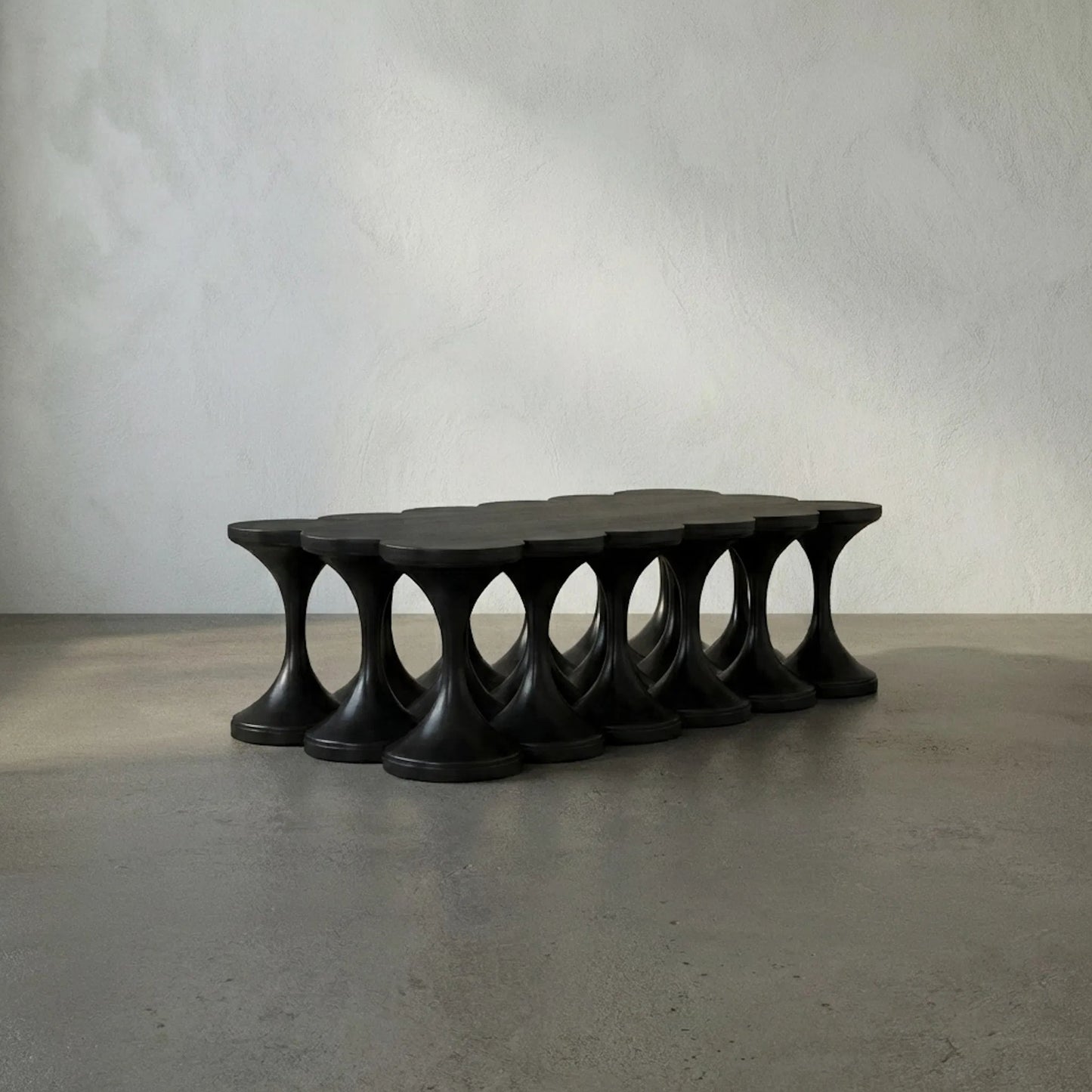 011 SI-1975472 | Lifestyle | Jericho Coffee Table by Noir in hand rubbed black. Made from mahogany in a modern style.