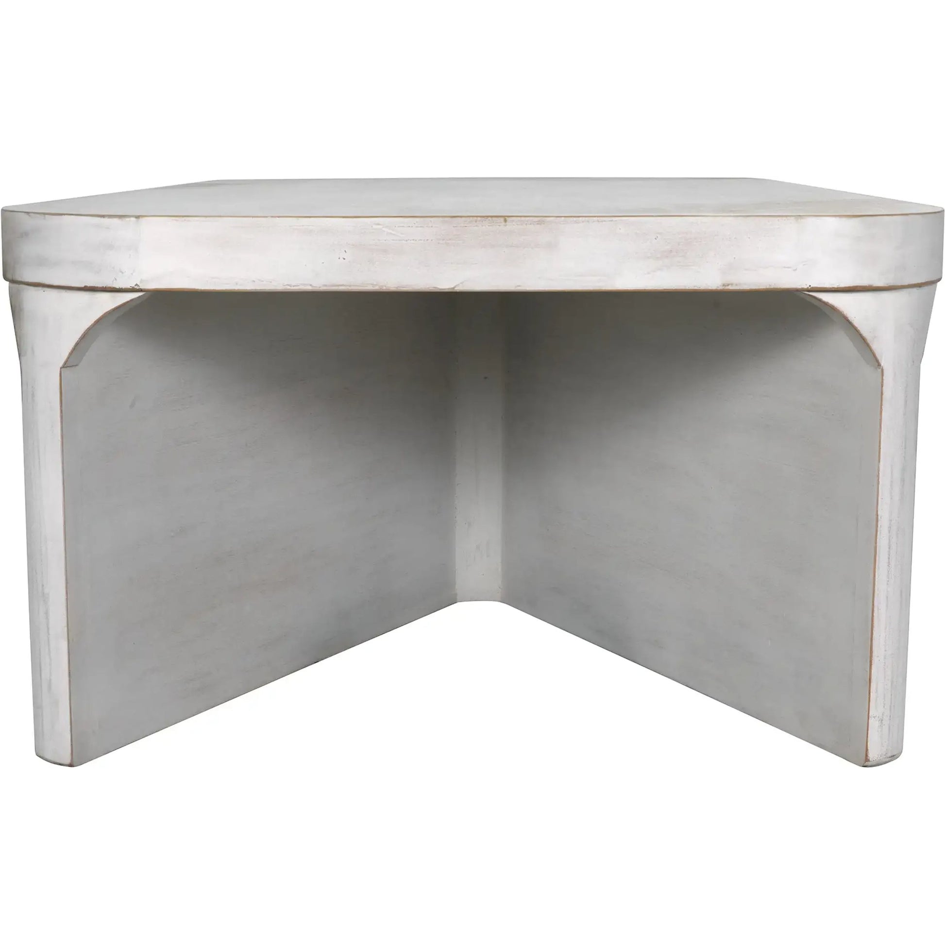 Nova Coffee Table by Noir in white wash. Made from mahogany in a modern style.