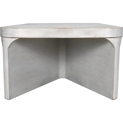 Nova Coffee Table by Noir in white wash. Made from mahogany in a modern style.