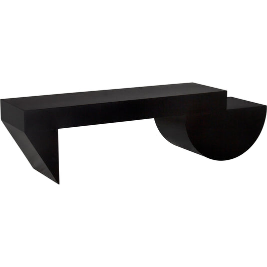 Leeroy Coffee Table / Bench by Noir in matte black. Made from industrial steel in a unique style.
