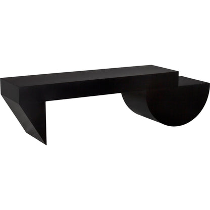 Leeroy Coffee Table / Bench by Noir in matte black. Made from industrial steel in a unique style.