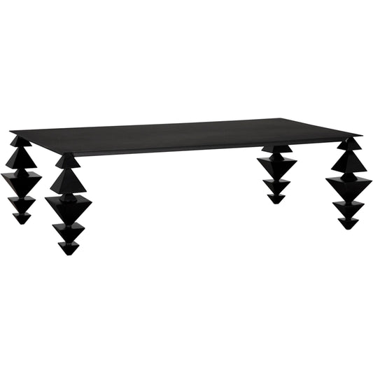 Sagrada Coffee Table by Noir in matte black. Made from industrial steel in a unique style.