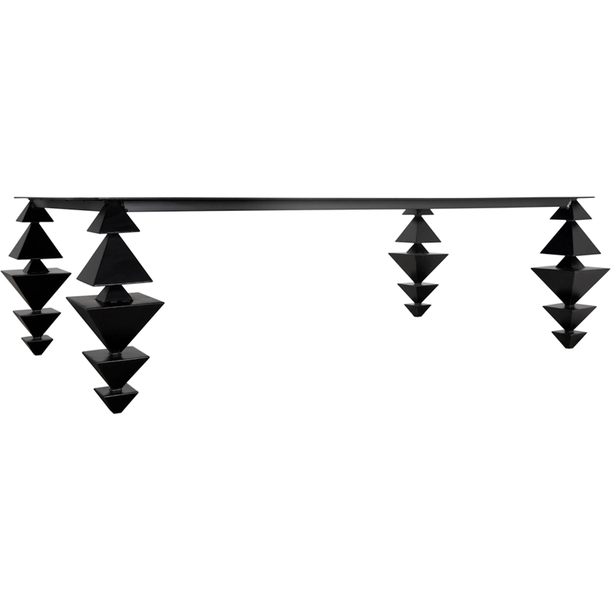 Sagrada Coffee Table by Noir in matte black. Made from industrial steel in a modern style.