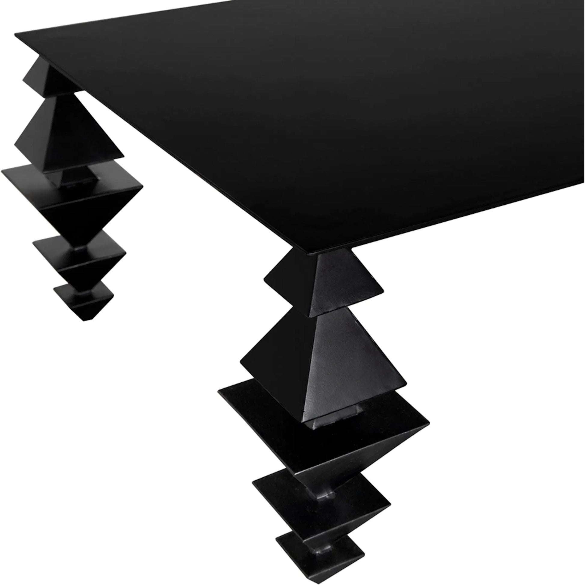 Sagrada Coffee Table by Noir in matte black. Made from industrial steel in a modern style.