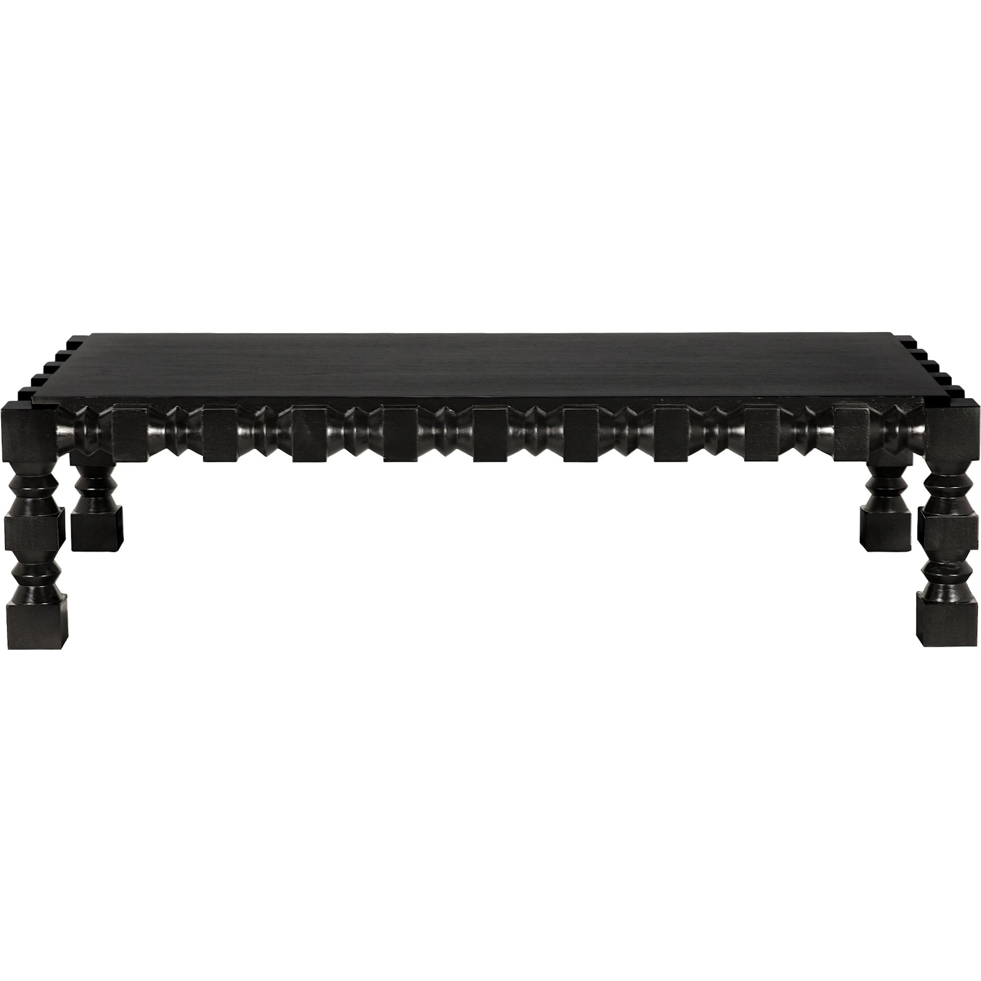 Moabite Coffee Table by Noir in hand rubbed black. Made from mahogany in a unique style.
