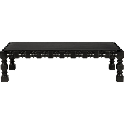 Moabite Coffee Table by Noir in hand rubbed black. Made from mahogany in a unique style.