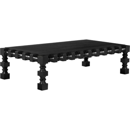 Moabite Coffee Table by Noir in hand rubbed black. Made from mahogany in a unique style.