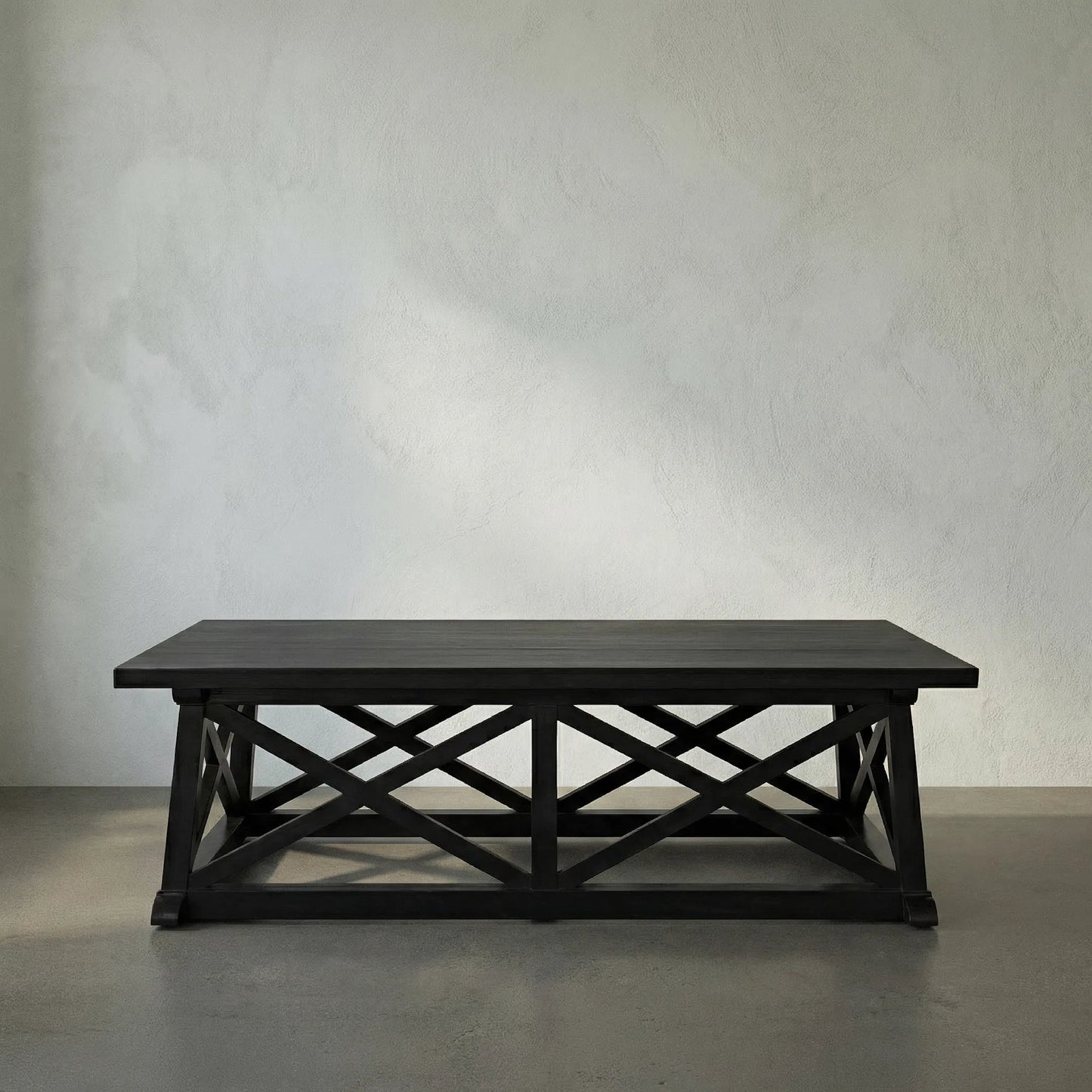 022 S-335514 | Lifestyle | Sutton Coffee Table by Noir in hand rubbed black. Made from mahogany in a transitional style.