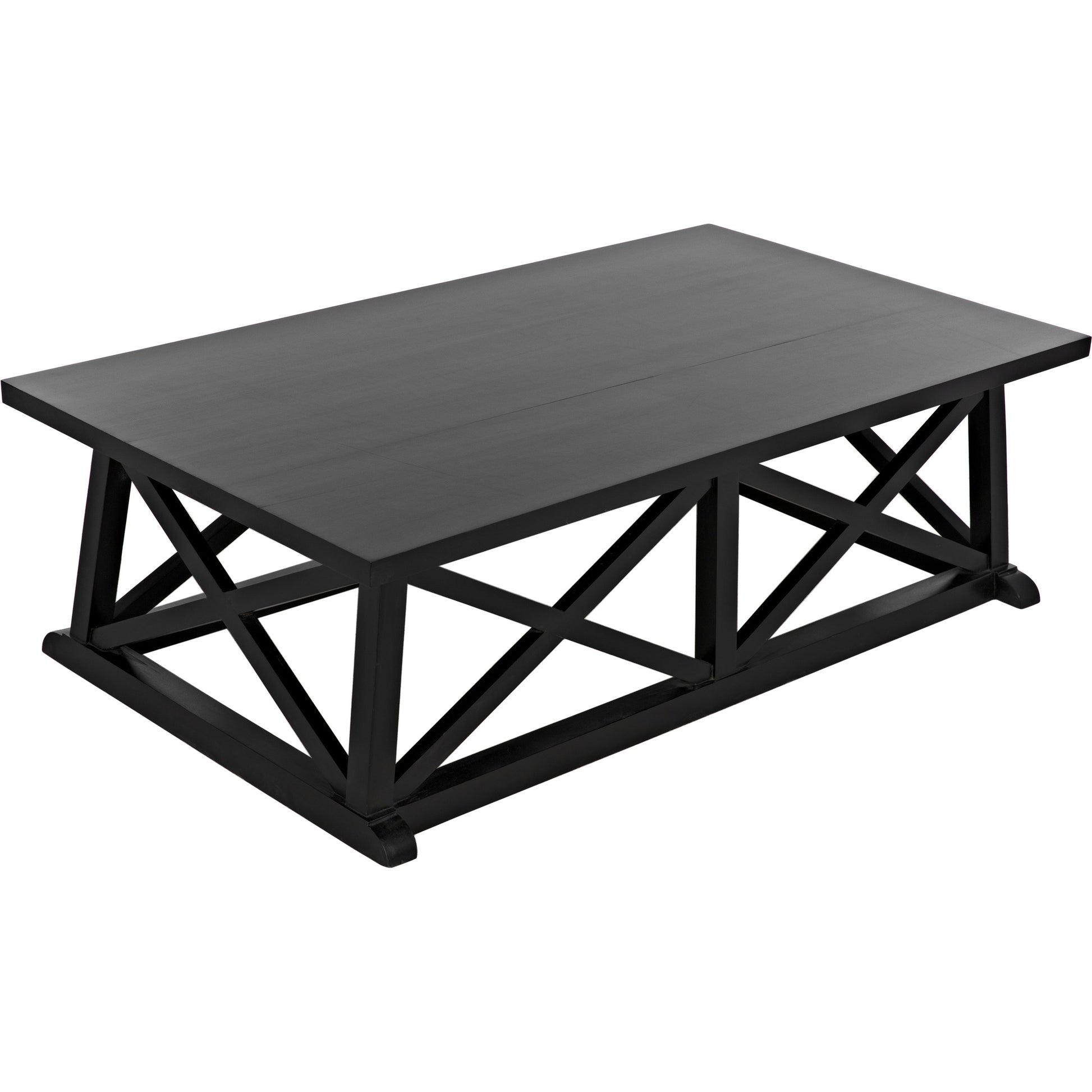 Sutton Coffee Table by Noir in hand rubbed black. Made from mahogany in a transitional style.