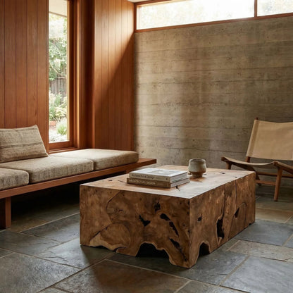 Vert Coffee Table by Noir in teak. Made from teak in a eclectic & global style.