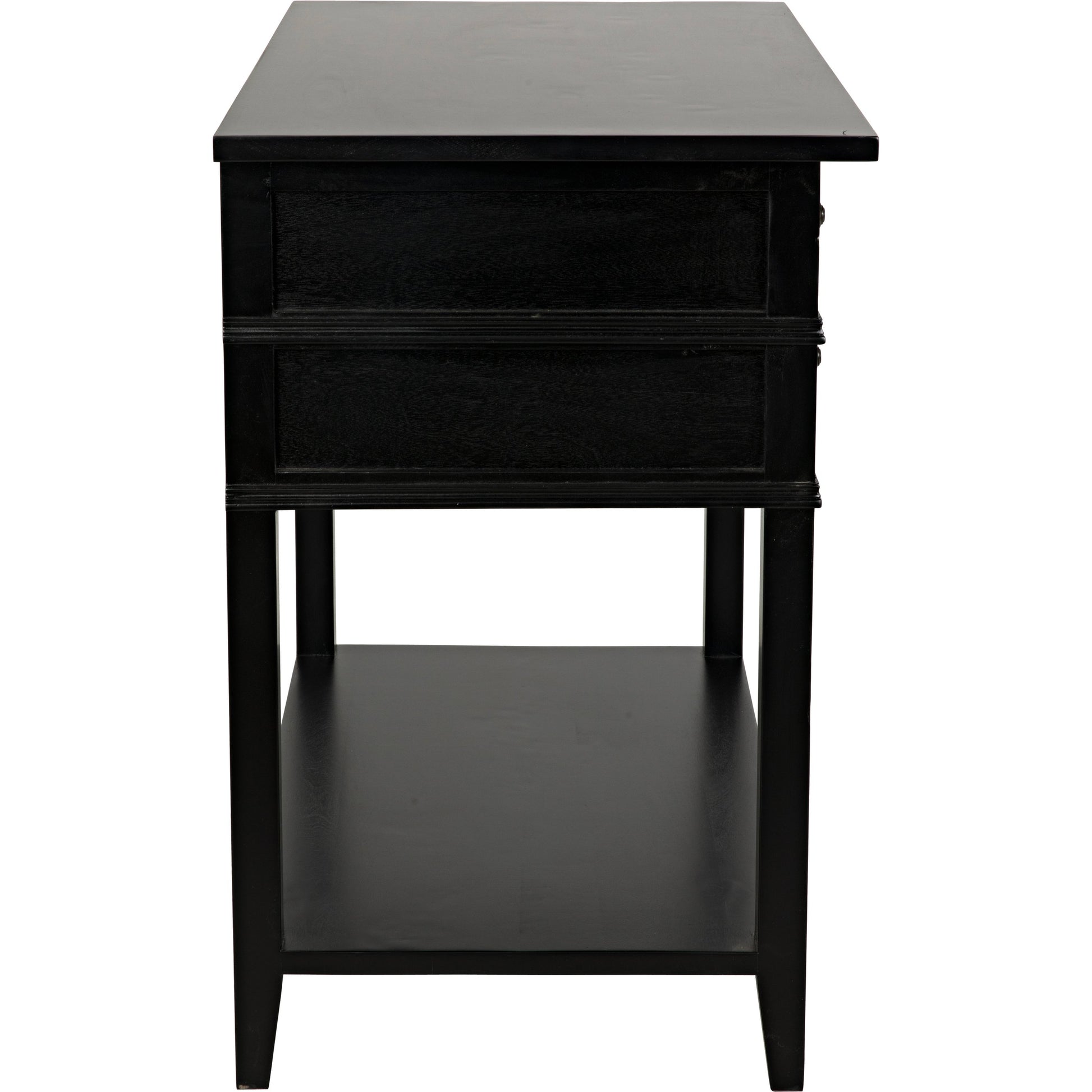 Colonial Side Table by Noir in distressed black. Made from birch in a traditional style.