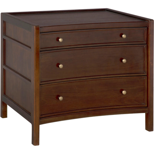 001 SI-2254139 | Unknown | Hampton Side Table Hand Rubbed Brown by Noir in hand rubbed brown. Made from mahogany, veneer, brass pulls in a unique style.