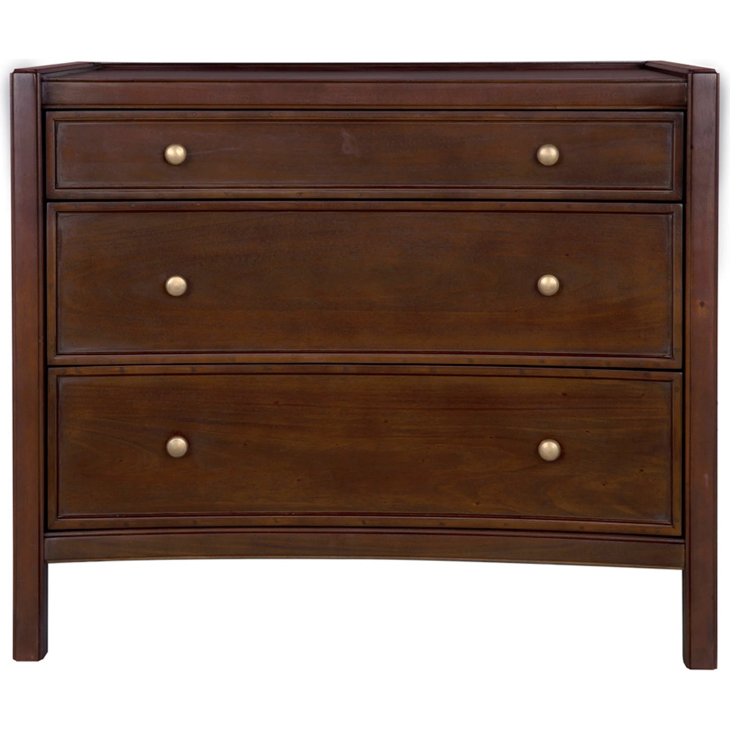 006 SI-2254139 | Unknown | Hampton Side Table Hand Rubbed Brown by Noir in hand rubbed brown. Made from mahogany, veneer, brass pulls in a unique style.