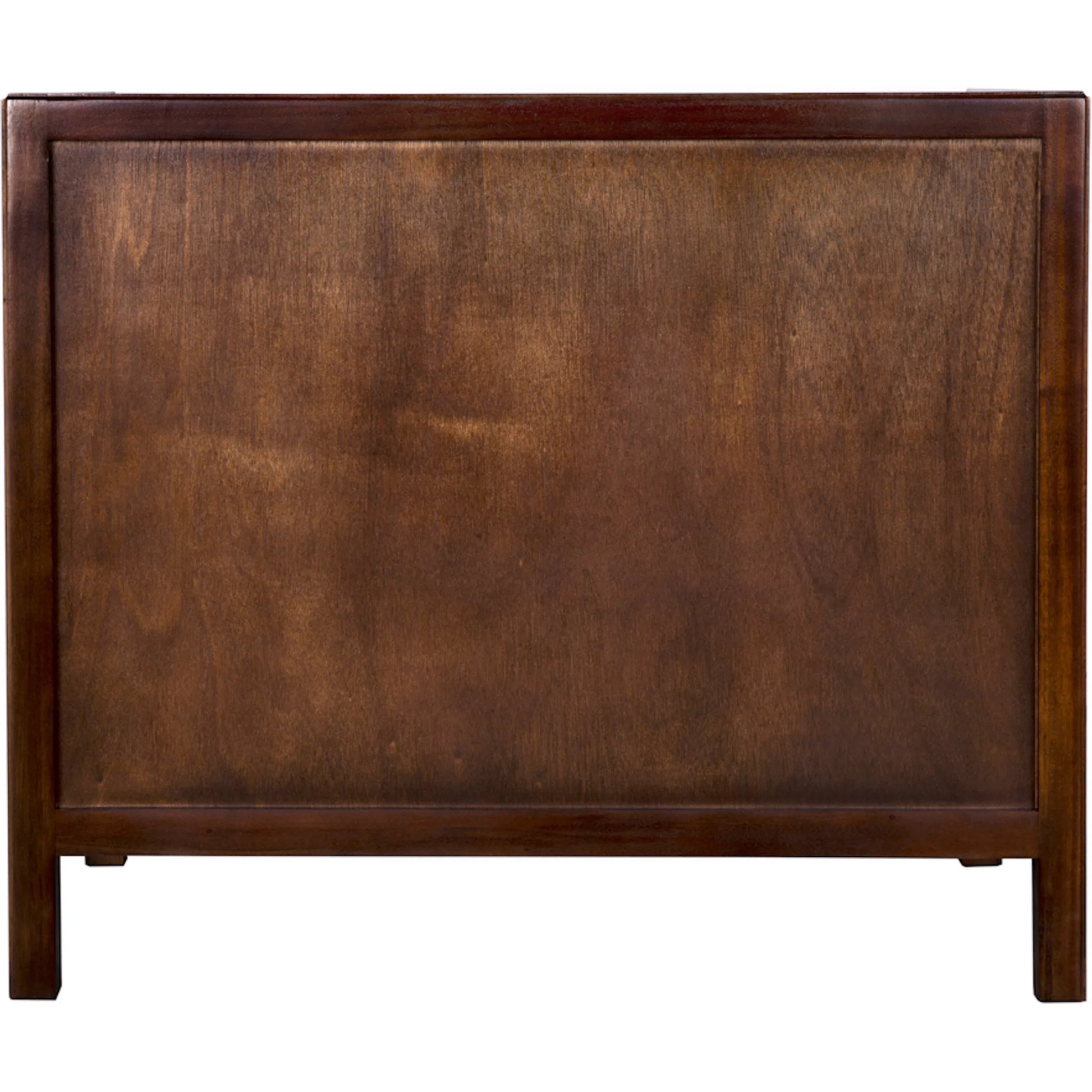 Hampton Side Table Hand Rubbed Brown by Noir in hand rubbed brown. Made from mahogany, veneer, brass pulls in a unique style.