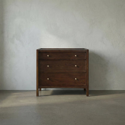 Hampton Side Table Hand Rubbed Brown by Noir in hand rubbed brown. Made from mahogany, veneer, brass pulls in a traditional style.