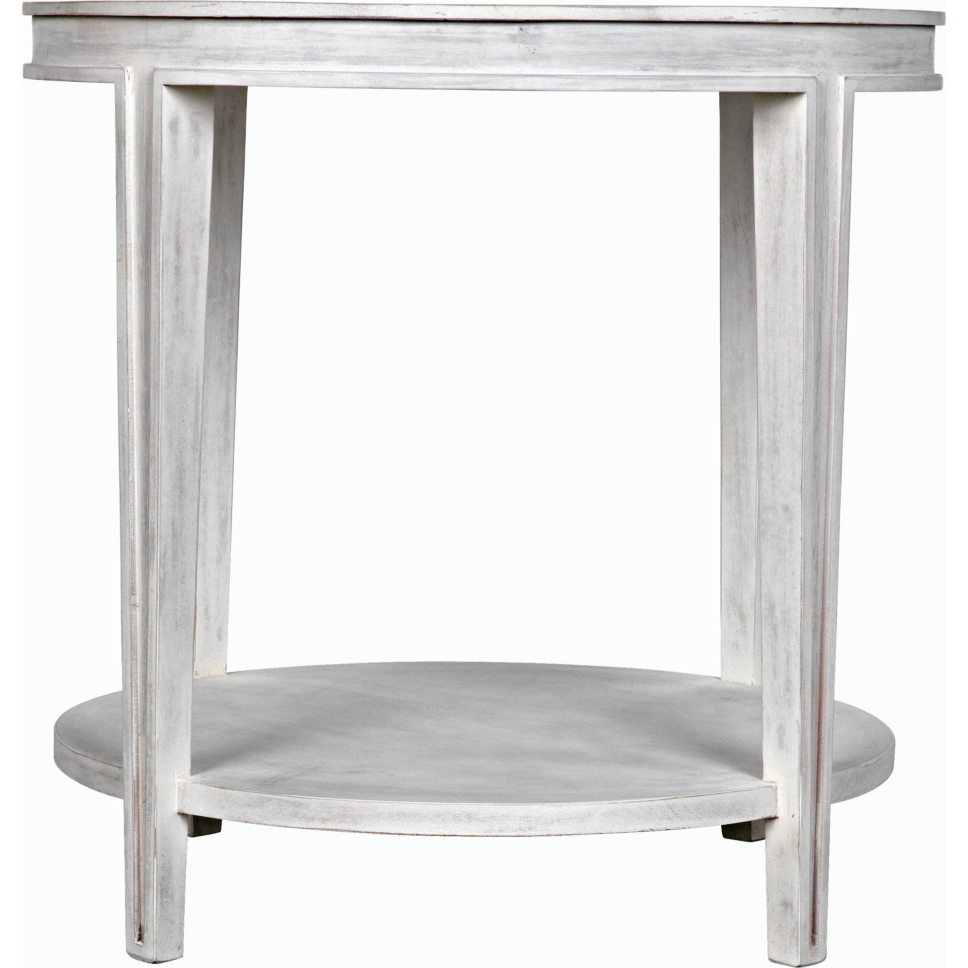 Imperial Side Table by Noir in white wash. Made from mahogany in a transitional style.