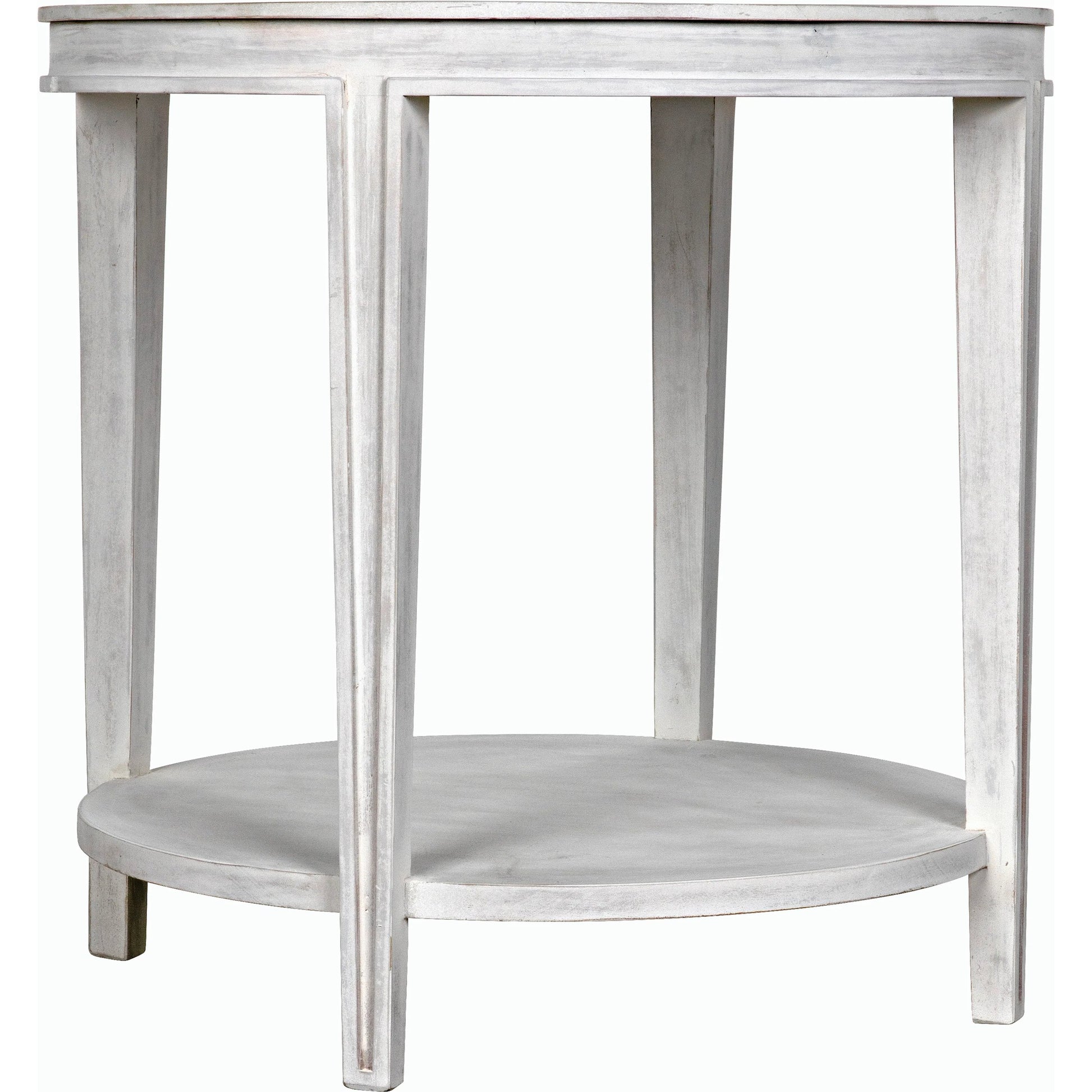 Imperial Side Table by Noir in white wash. Made from mahogany in a transitional style.