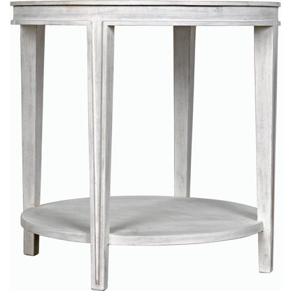 Imperial Side Table by Noir in white wash. Made from mahogany in a transitional style.