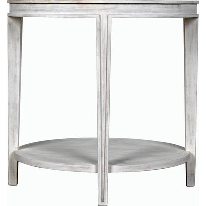 Imperial Side Table by Noir in white wash. Made from mahogany in a transitional style.
