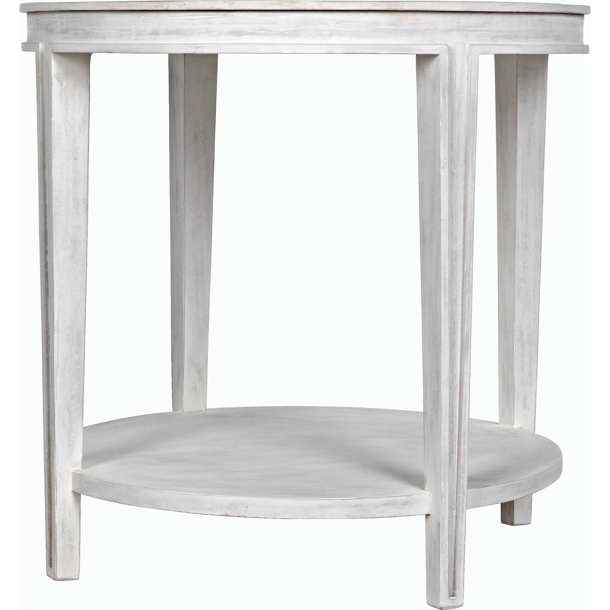 Imperial Side Table by Noir in white wash. Made from mahogany in a transitional style.
