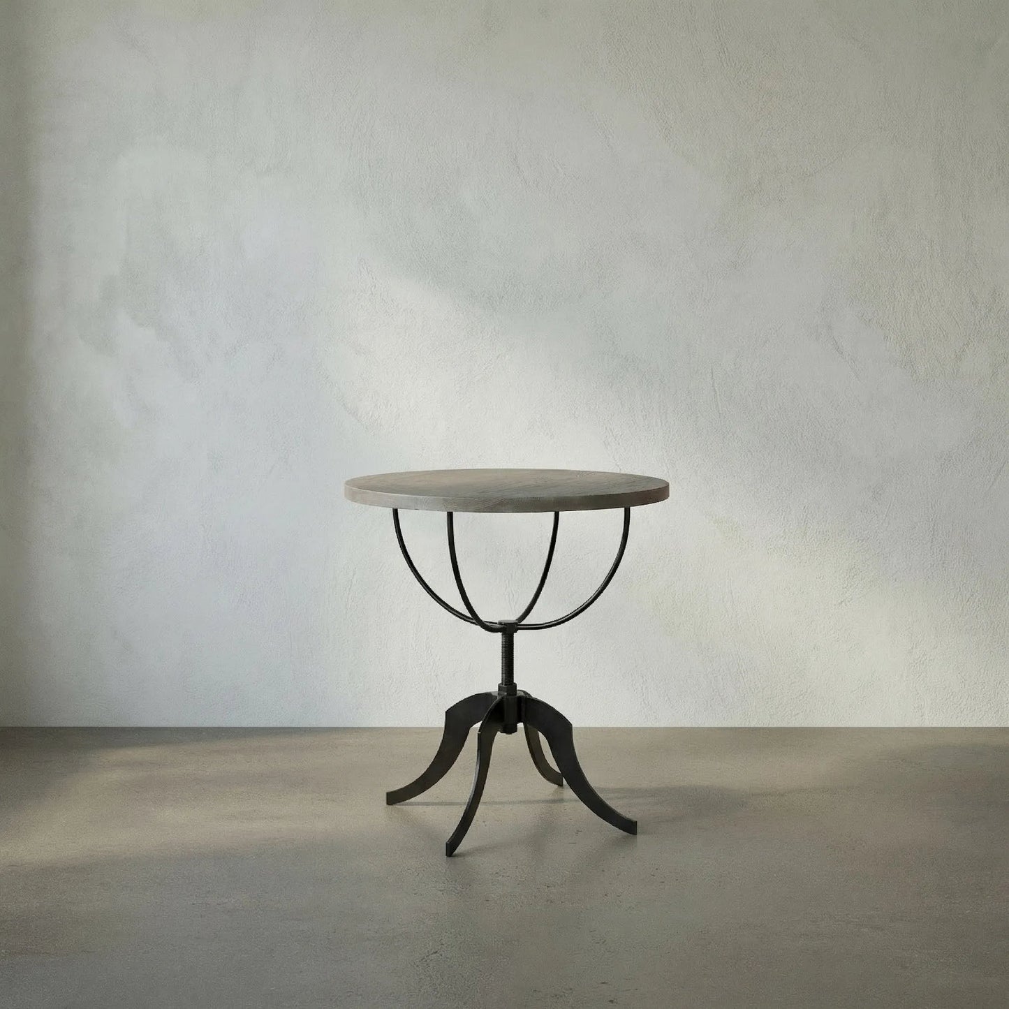 009 S-335635 | Lifestyle | Wine Adjustable Table by Noir in vintage gray. Made from elm in a cottage & farmhouse style.