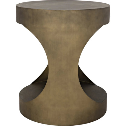 Eclipse Round Side Table by Noir. Made from metal in a transitional style.