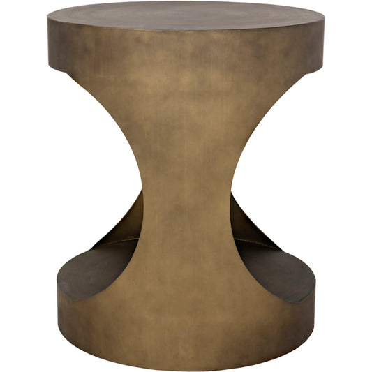Eclipse Round Side Table by Noir. Made from metal in a transitional style.