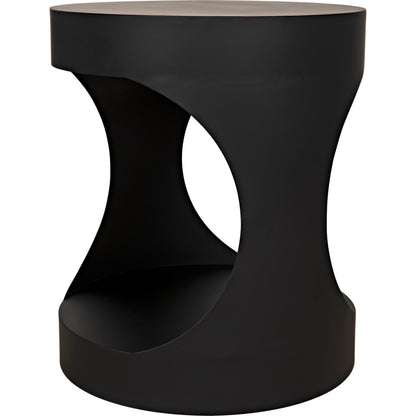 Eclipse Round Side Table by Noir. Made from metal in a transitional style.