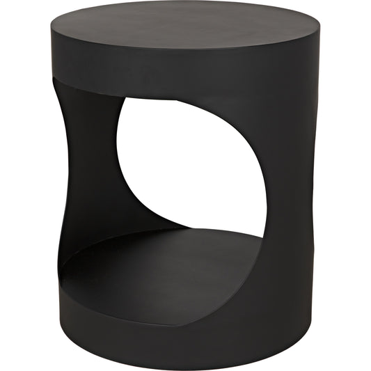 Eclipse Round Side Table by Noir. Made from metal in a transitional style.