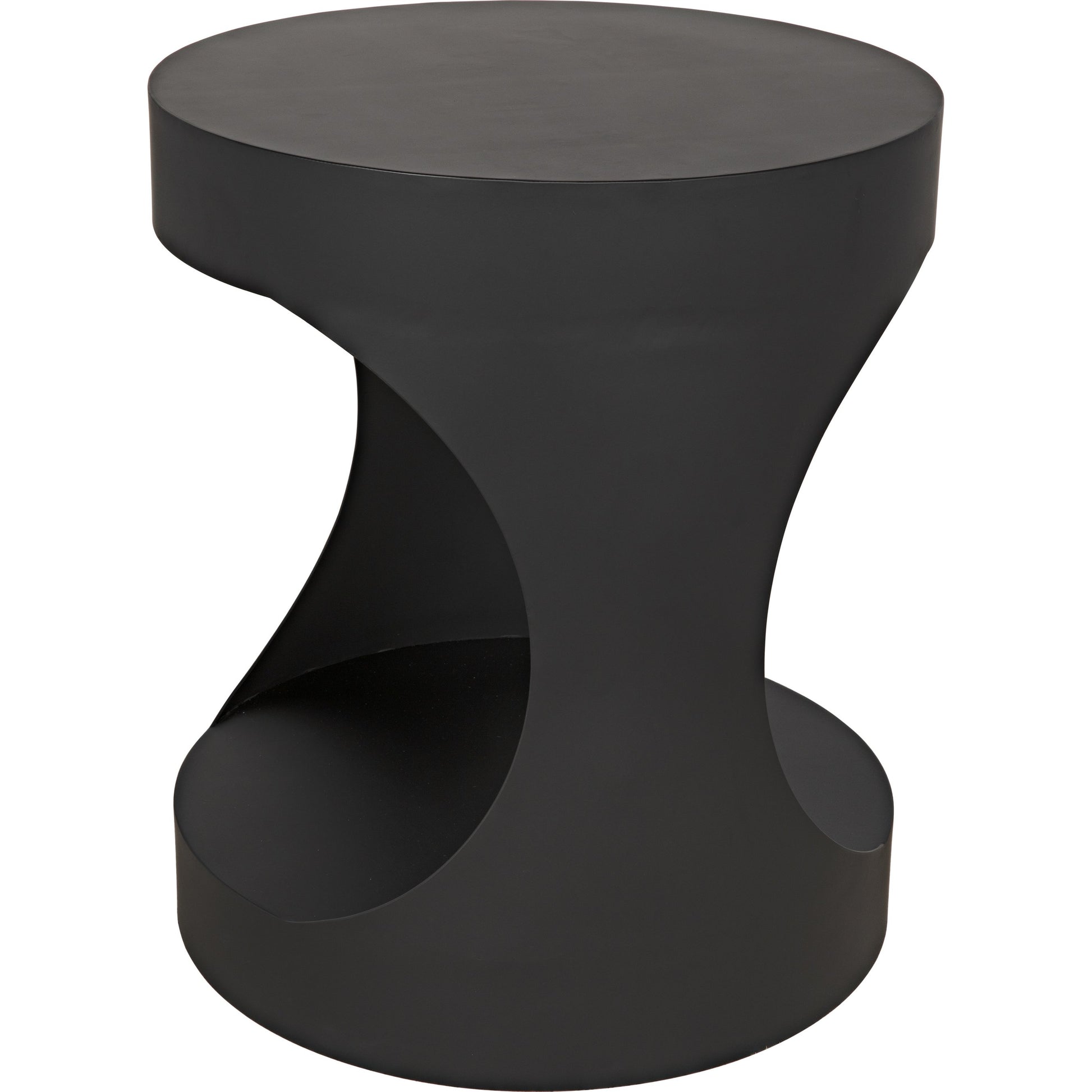 Eclipse Round Side Table by Noir. Made from metal in a transitional style.