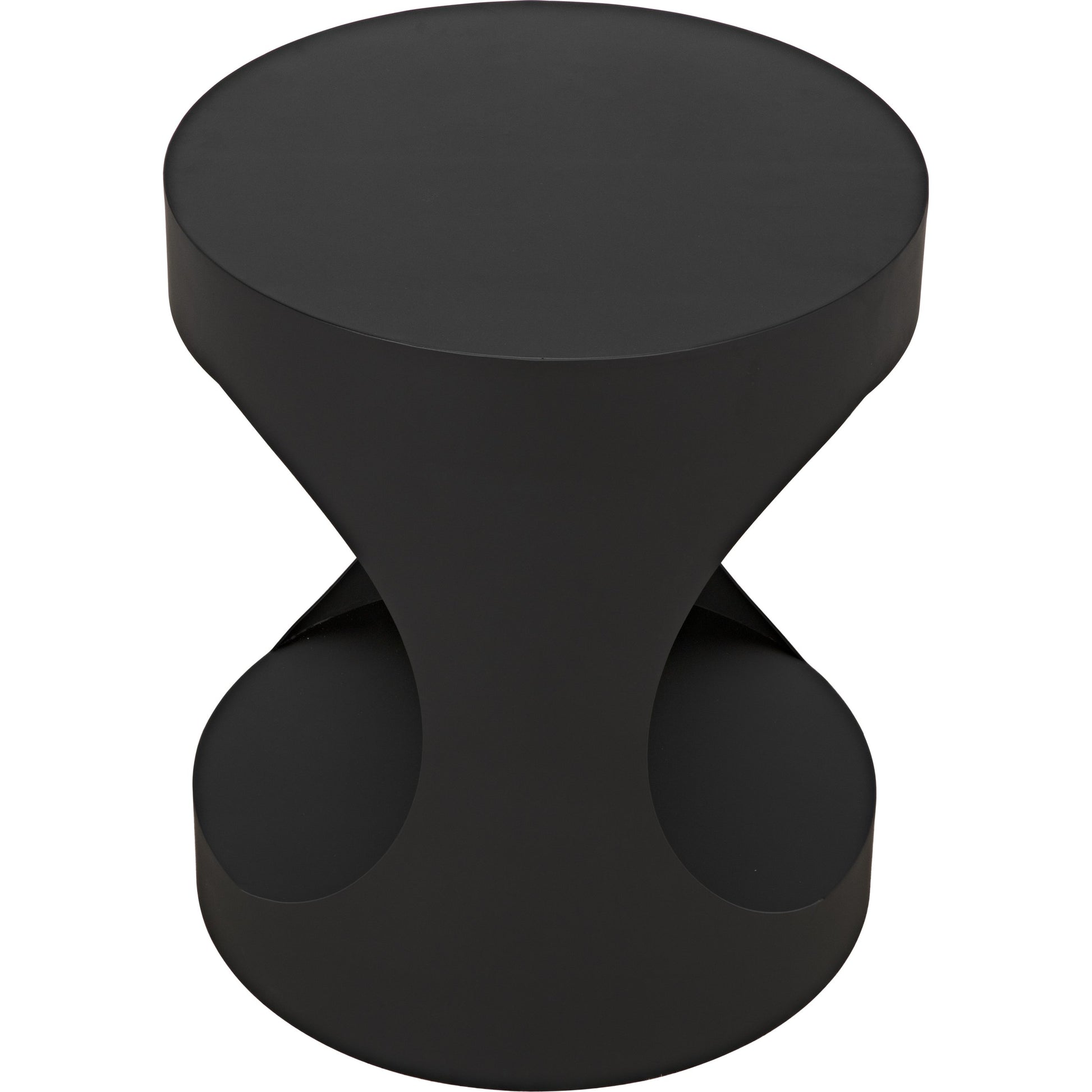 Eclipse Round Side Table by Noir. Made from metal in a transitional style.