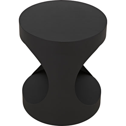 Eclipse Round Side Table by Noir. Made from metal in a transitional style.