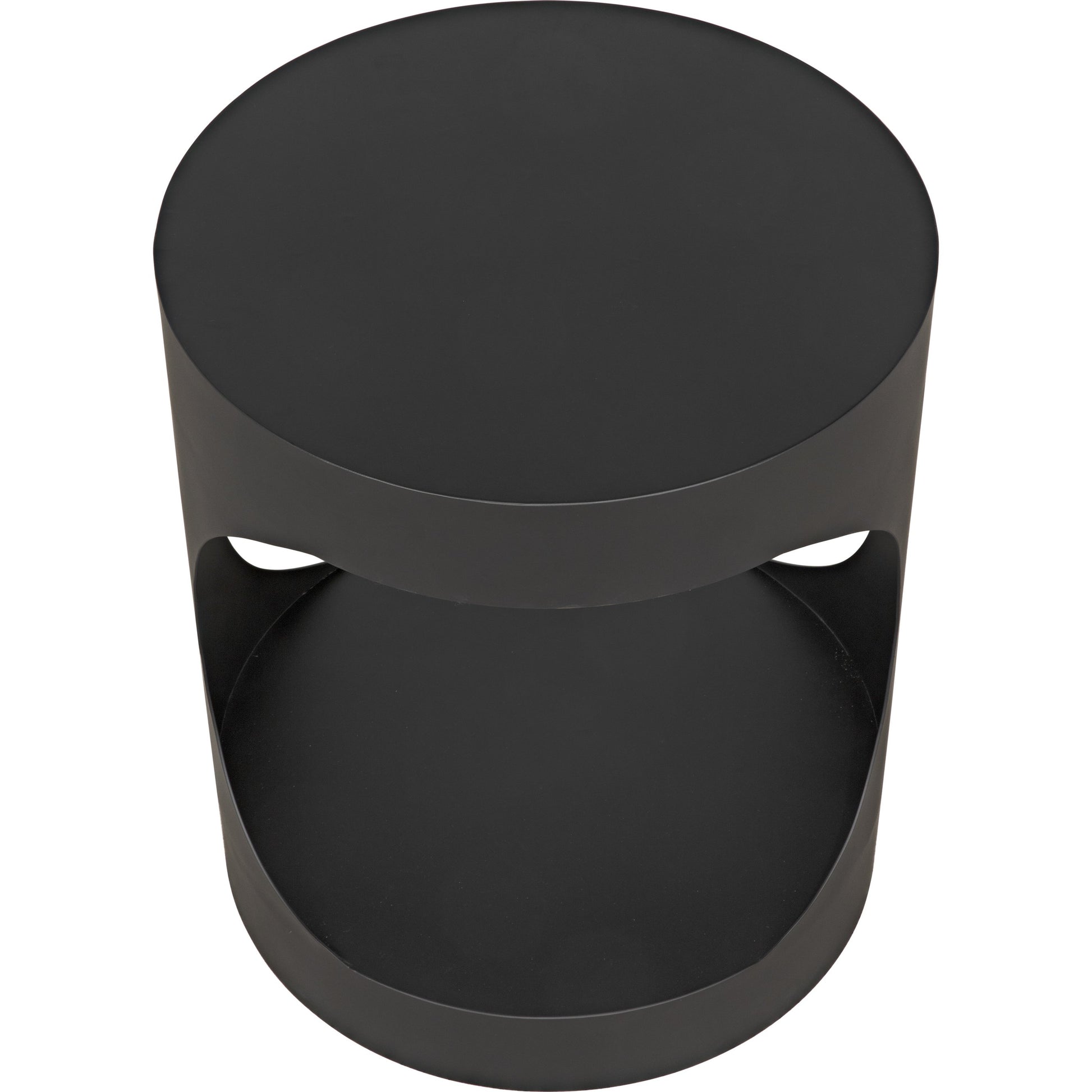 Eclipse Round Side Table by Noir. Made from metal in a transitional style.